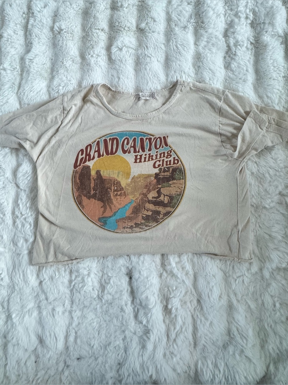 Women's Lightweight Boxy crop Tee in Light Beige